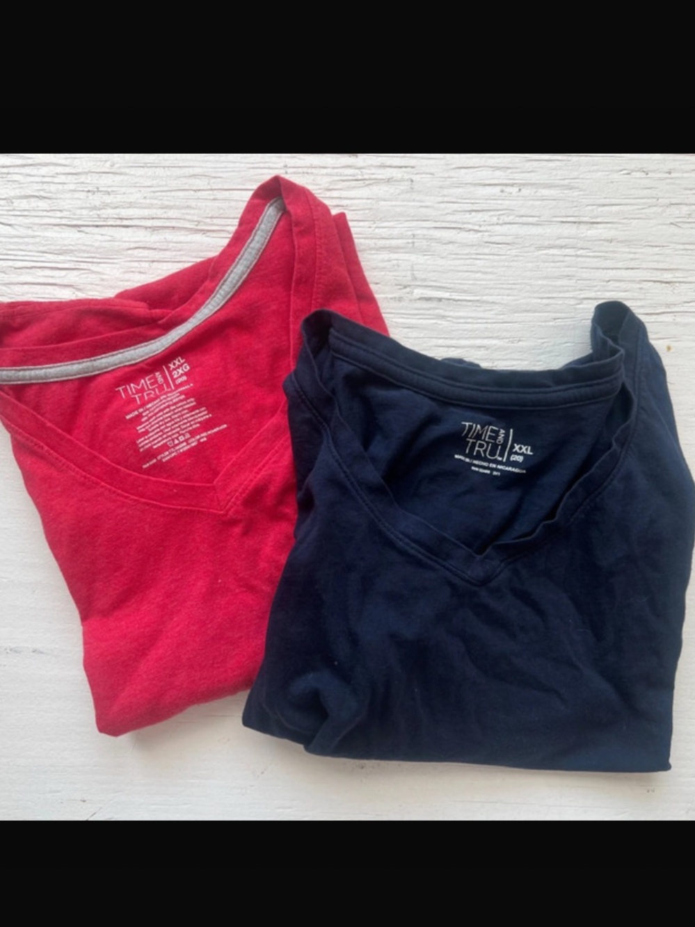 3/$25 Time and Tru V-neck Short Sleeve Shirt Bundle